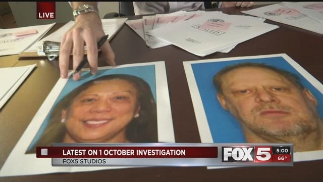 Marilou Danely, left, and mass shooter Stephen Paddock, right, are pictured in undated photos (FOX5).